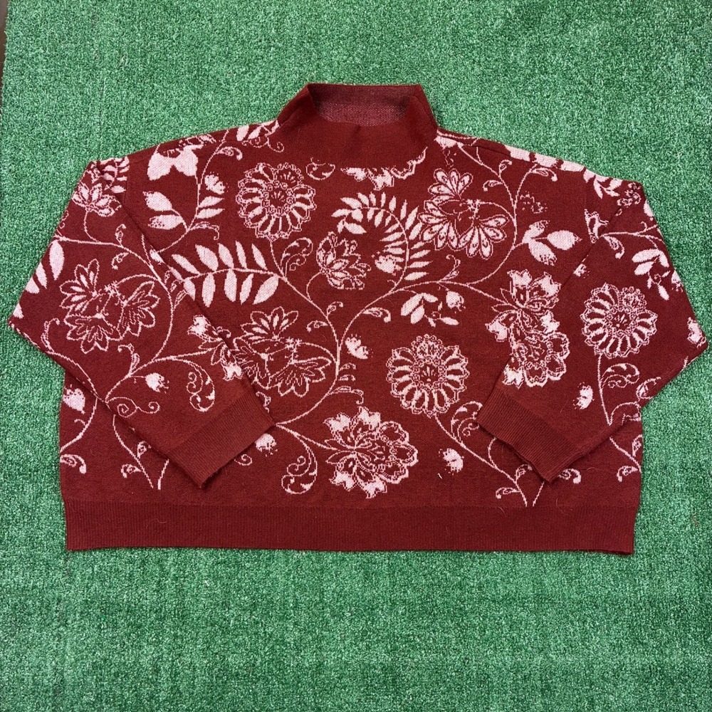 Y2K Kate & Sam Floral Mock Neck Sweater